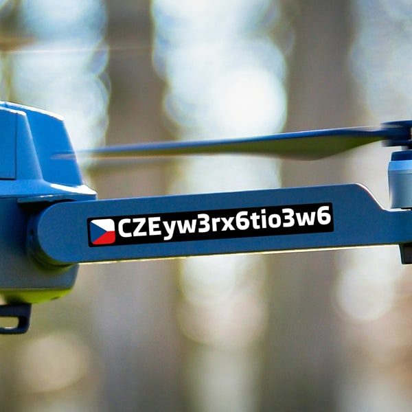 Samolepka SPZ na dron - typ R1
