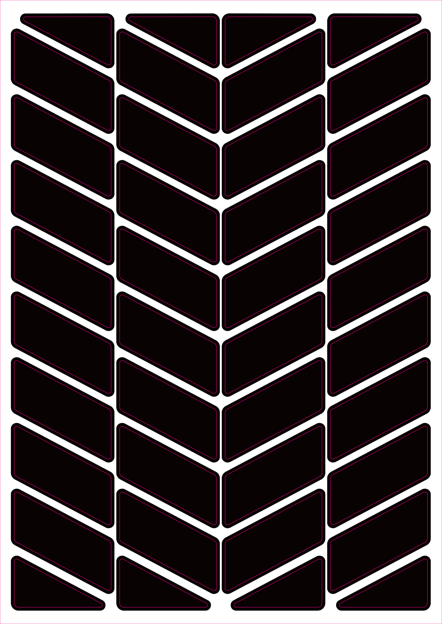 Reflexní samolepky - STRIPES Mirror černé, bílé