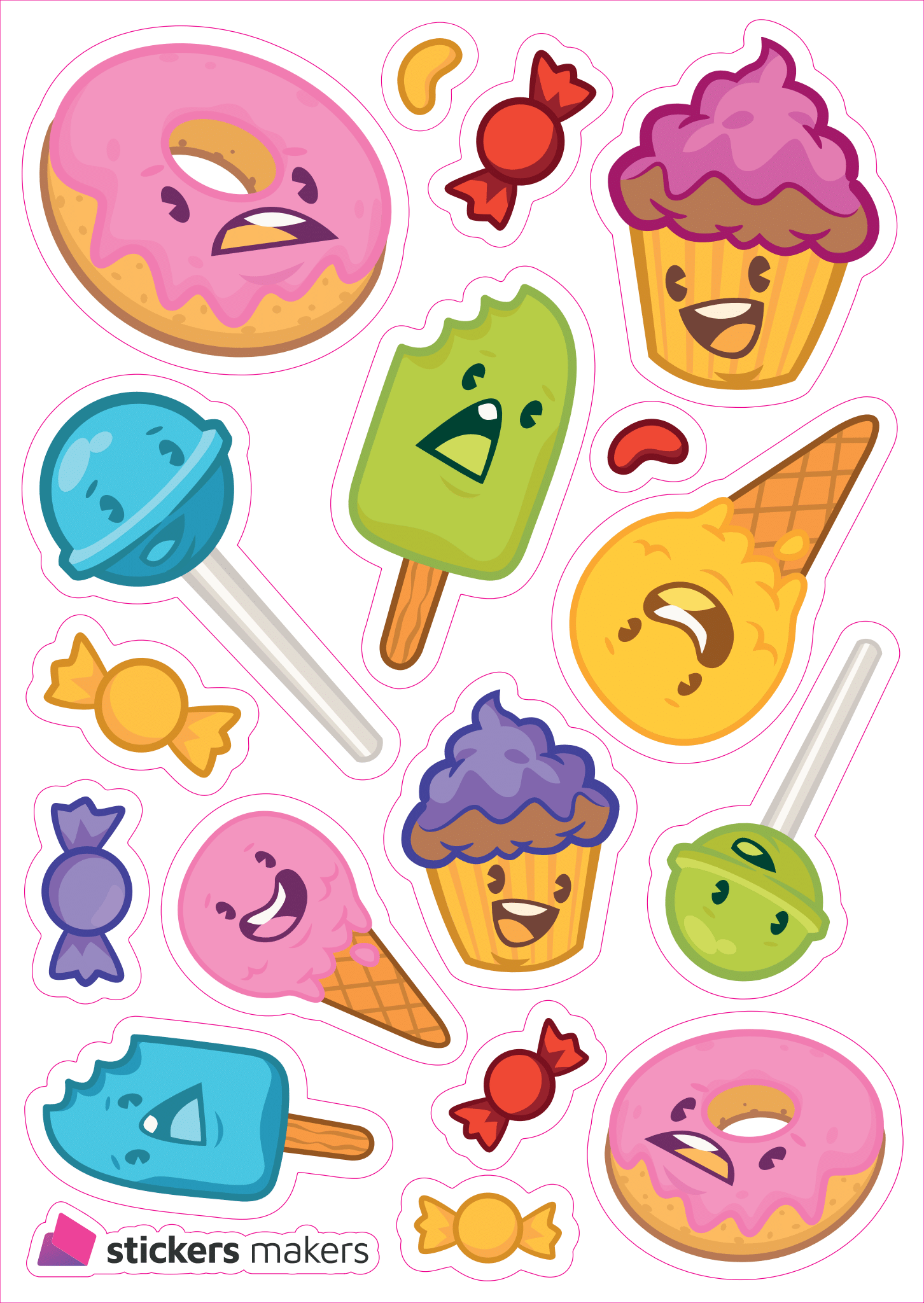 Reflexní samolepky - sladkosti