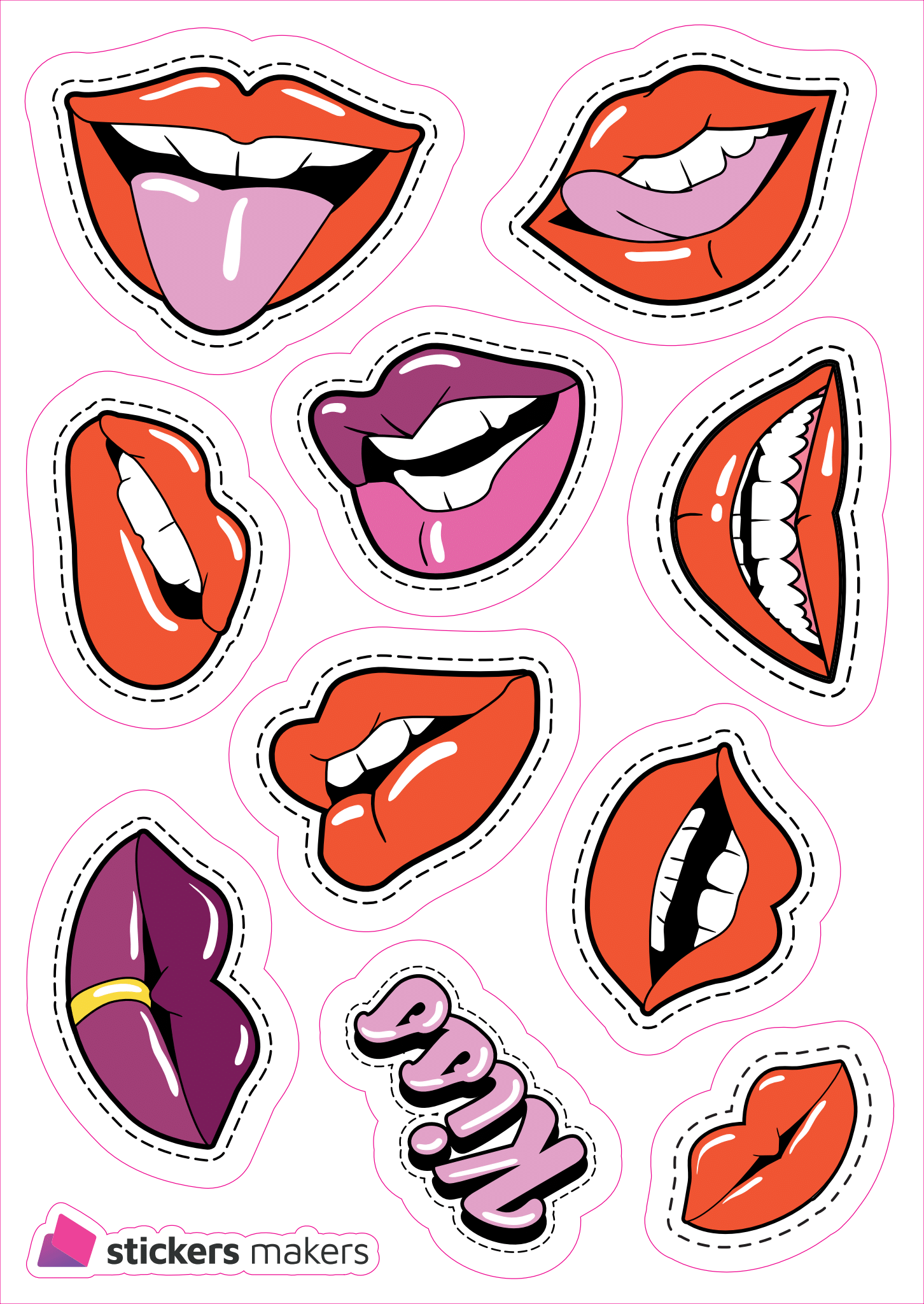 Reflexní samolepky - KISS set