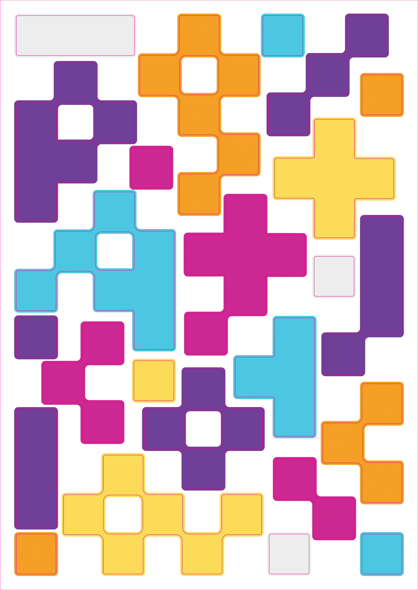 Reflexní samolepky - PIXEL barevné